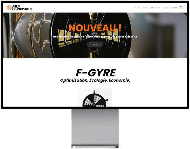 Site e-commerce de Aéro Combustion